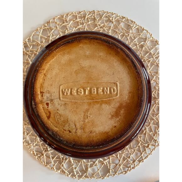 Vintage West Bend Glazed Stoneware Crock with Stainless Steel Lid - Picture 4 of 4